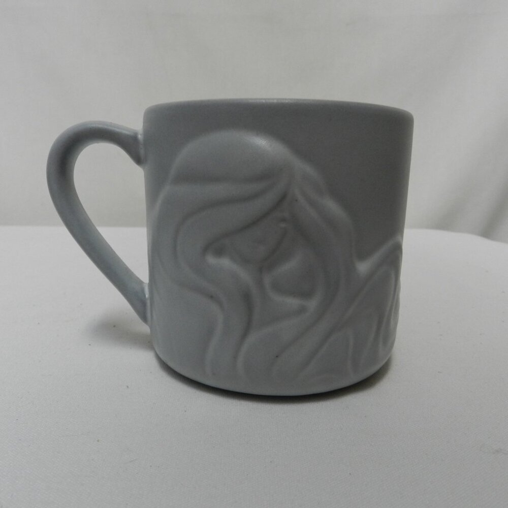 Starbucks 2016 Siren Mug Since '71 Logo Gray Matte Raised Mermaid micro dish